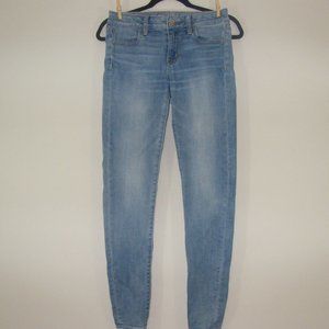 American Eagle Faded Blue Denim Super Stretch